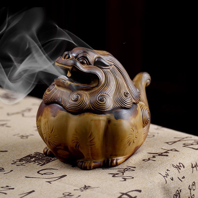 Pixiu Ceramic Incense Burner - Ancient Mythology Prosperity Symbol