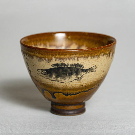 Jingdezhen Hand-Painted Fish Wood-Fired Sake Cup - Raf LifeStyle