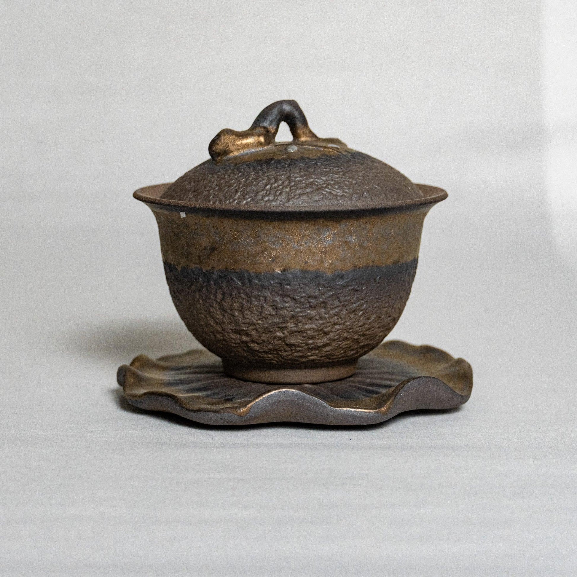 Handmade Vintage Gilded Iron Glaze Plum Blossom Coarse Pottery Tea Mug - Raf LifeStyle
