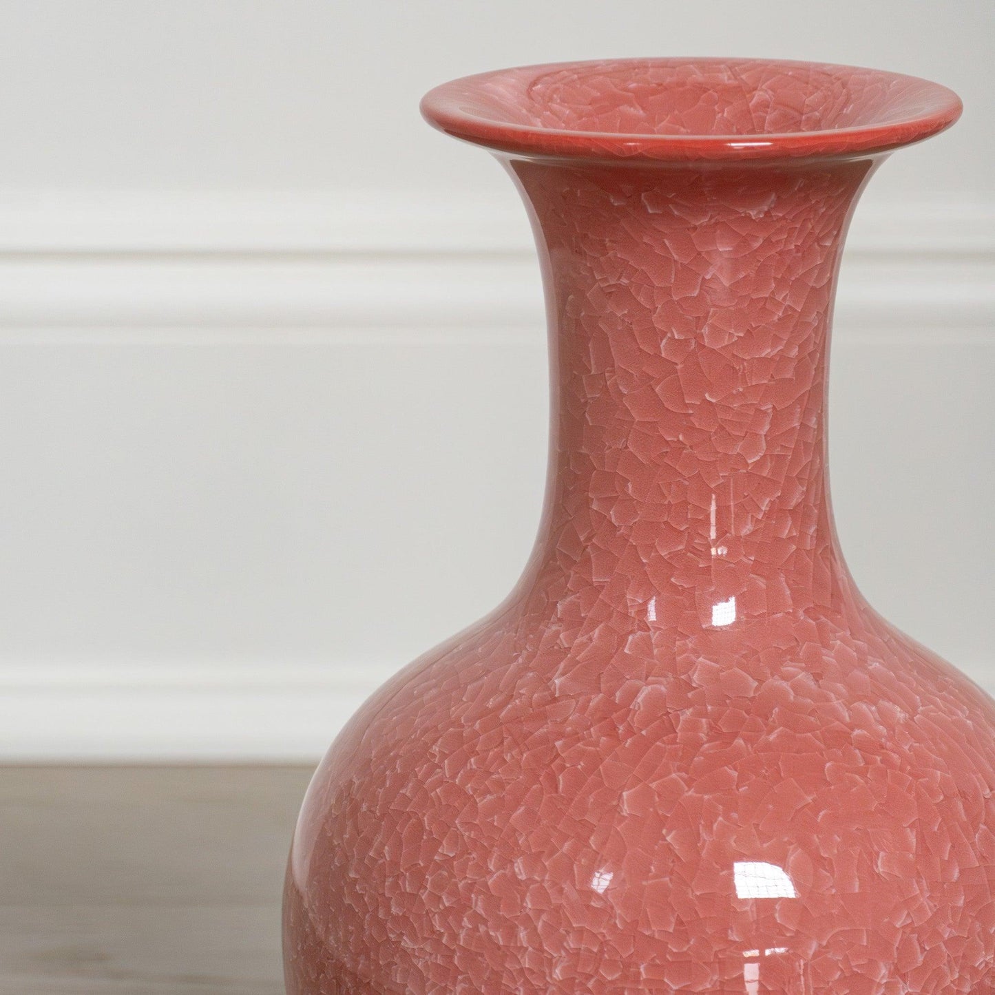 Blush Ice Crackle Elegance Vase - Raf LifeStyle