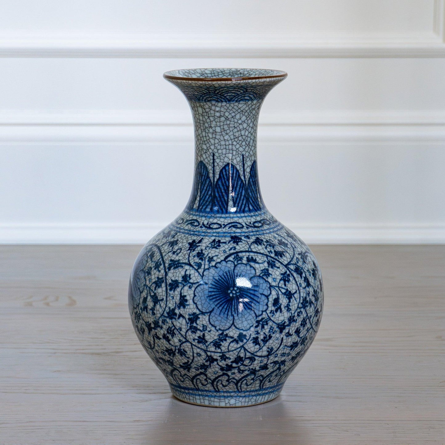 Lotus Pond Elegance Blue-and-White Vase - Raf LifeStyle