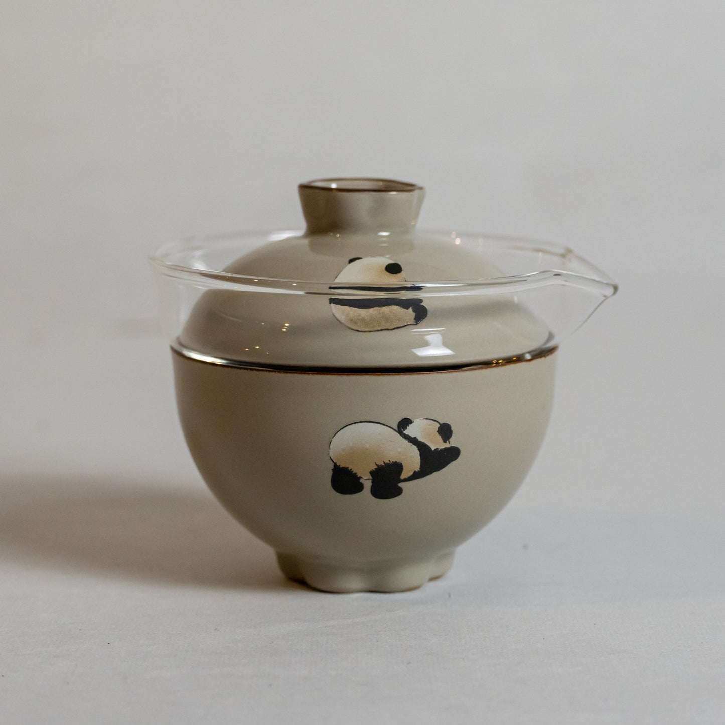 Portable Panda-Design Hand-Painted Porcelain Tea Set