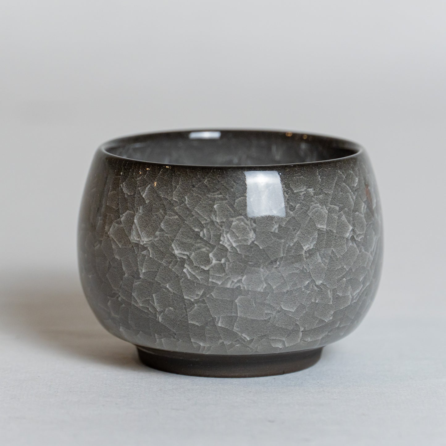 Artisan Crackle Glaze Tea Cup | Unique Handcrafted Ceramic Tea Bowl | Sake Cup